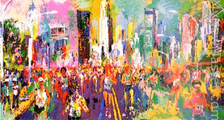 450x241 Leroy Neiman New York Marathon Painting - Marathon Painting