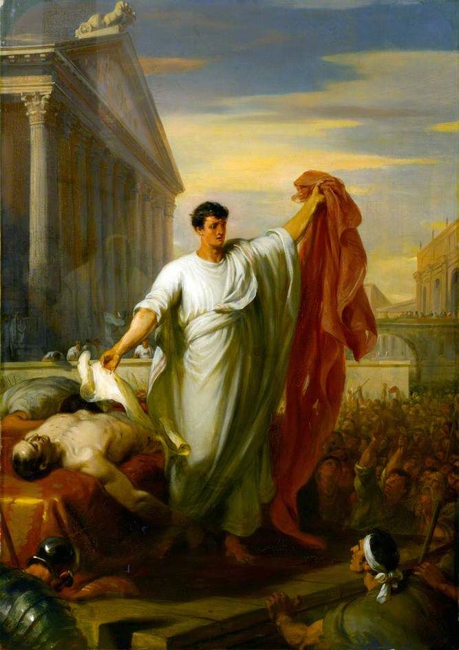 667x944 William Hilton, Marc Antony Reading The Will Of Caesar, 1834 Art - Marc Antony Painting