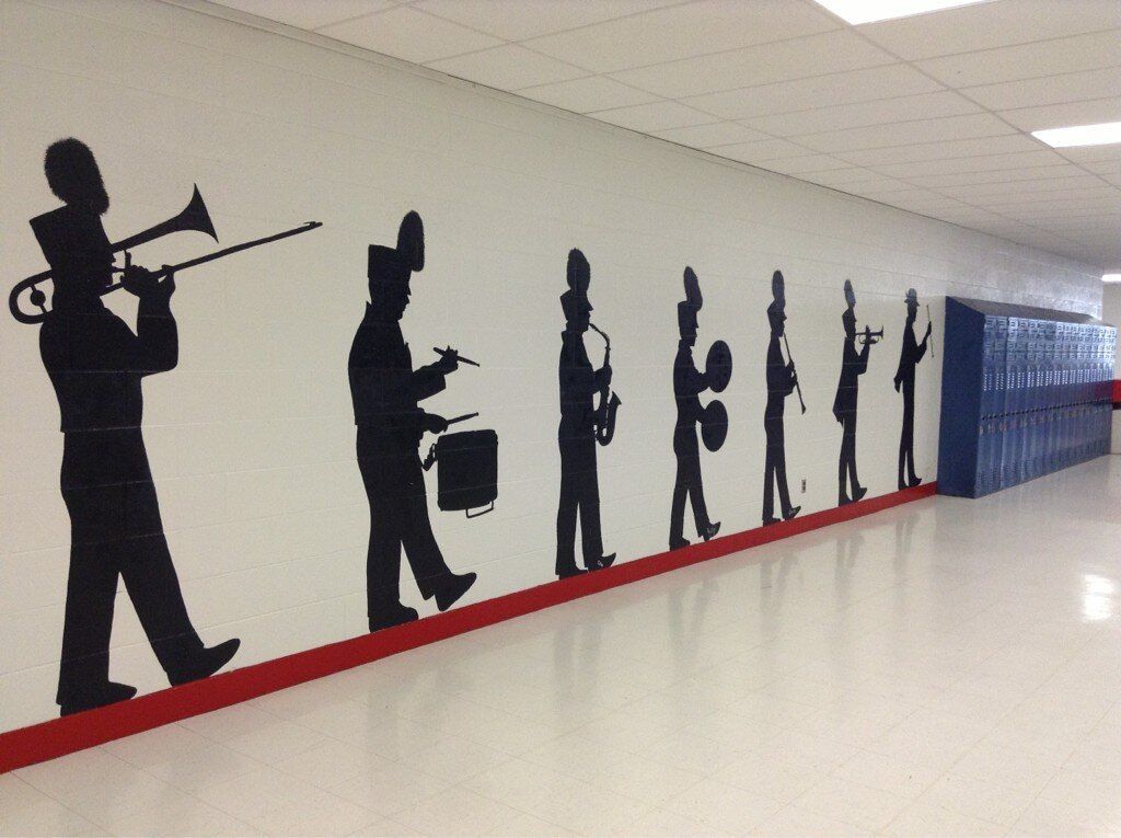 1024x765 Marching Band Hallway Bro Someone Needs To Paint This In Our - Marching Band Painting