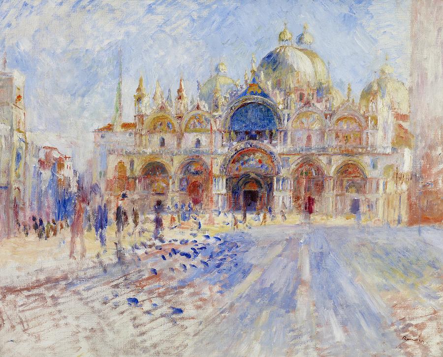 900x724 The Piazza San Marco Painting By Pierre Auguste Renoir - Marco Painting