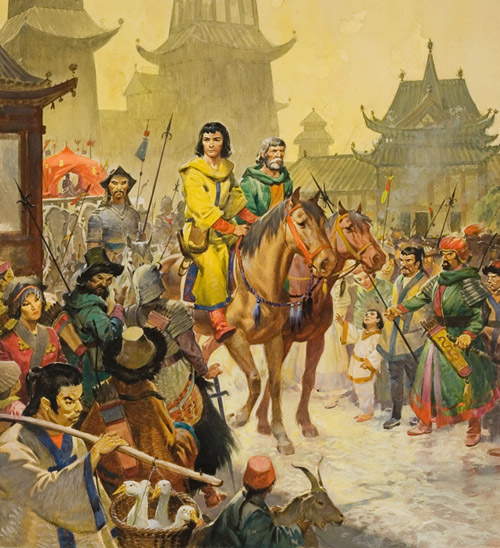 500x548 Marco Polo In Peking By James E Mcconnell - Marco Polo Painting