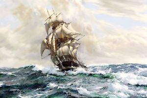 300x200 The Marco Polo Painting By Montague Dawson Art Reproduction Ebay - Marco Polo Painting