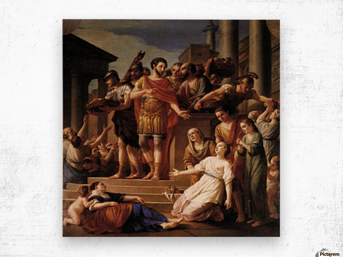 1200x900 Marcus Aurelius Distributing Bread To The People - Marcus Aurelius Painting