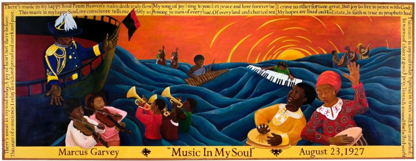 835x324 Music In My Soul, Marcus Garvey Academy - Marcus Garvey Painting