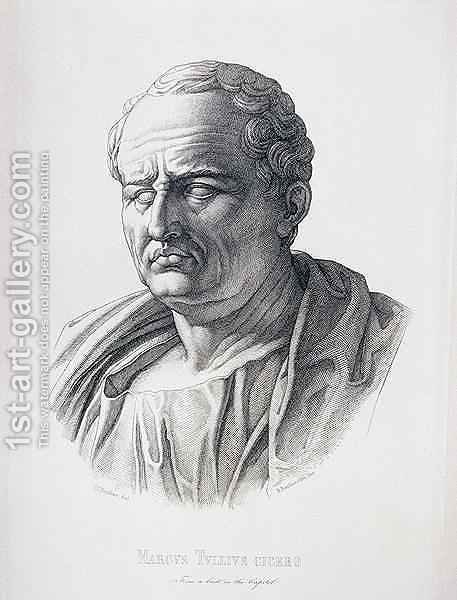 457x600 Portrait Of Marcus Tullius Cicero 106 43 Bc Engraved By B - Marcus Tullius Cicero Painting