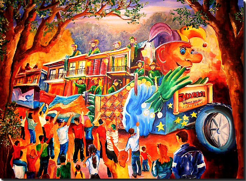 805x594 New Orleans Art By Diane Millsap Endymion Float - Mardi Gras Bourbon Street Painting
