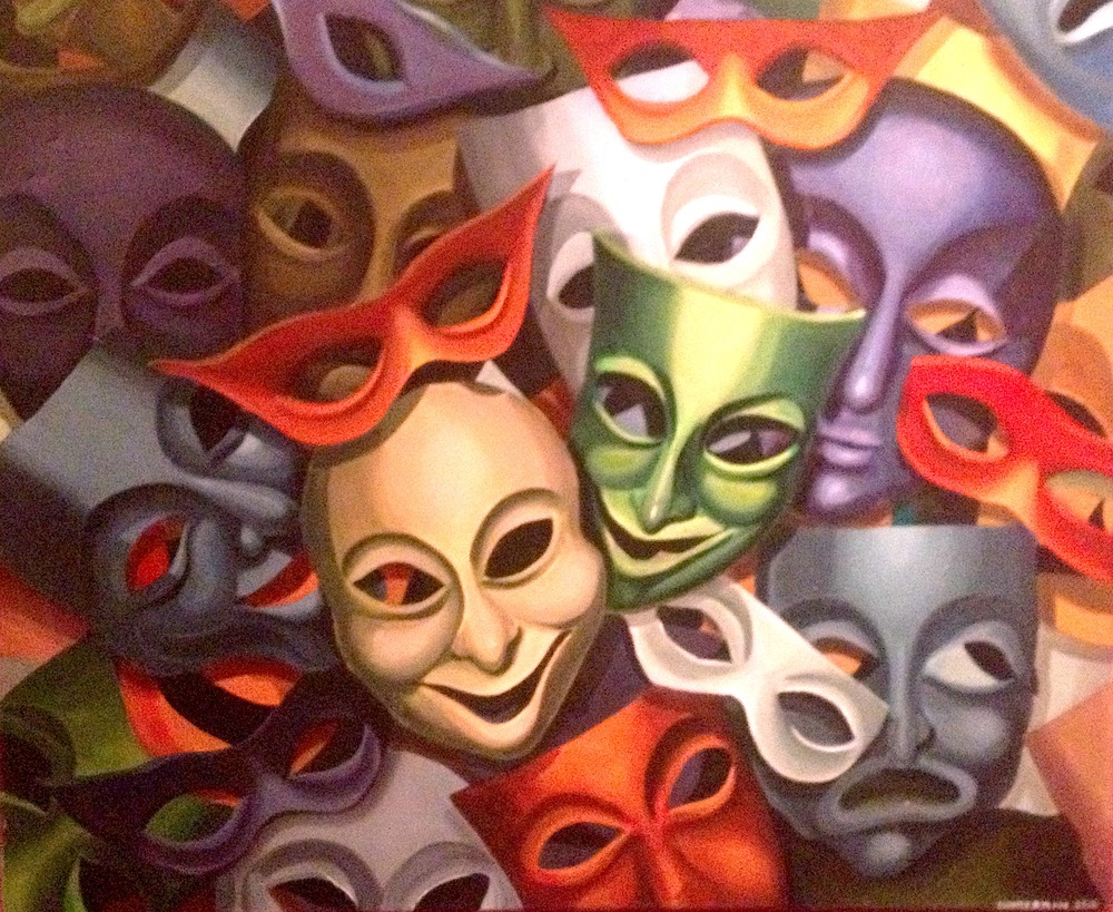 1000x819 Mardi Gras Masks Nancy Zimmerman Artdeadmau5 Paintings - Mardi Gras Mask Painting