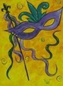 221x300 Mardi Gras Mask - Mardi Gras Mask Painting