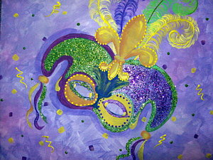 300x225 Mardi Gras Mask Paintings - Mardi Gras Mask Painting