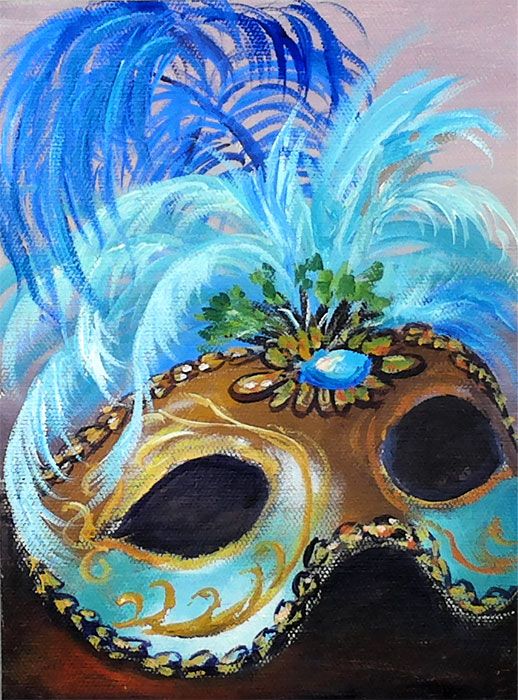 518x700 Mardi Gras Mask Youtube Live - Mardi Gras Mask Painting