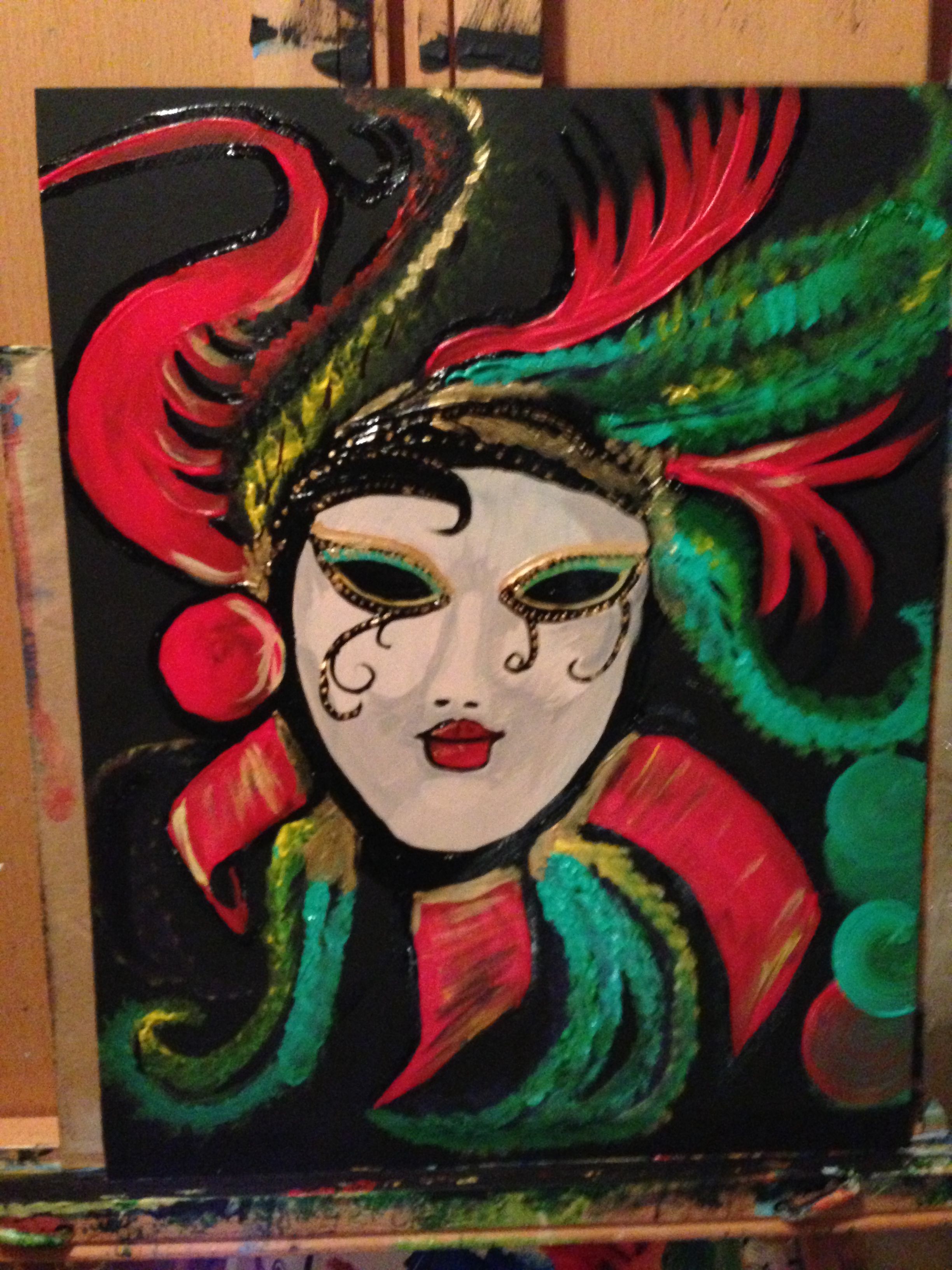 mardi gras mask painting ideas