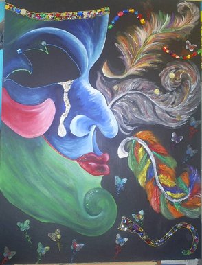 294x386 Bbc - Mardi Gras Mask Painting