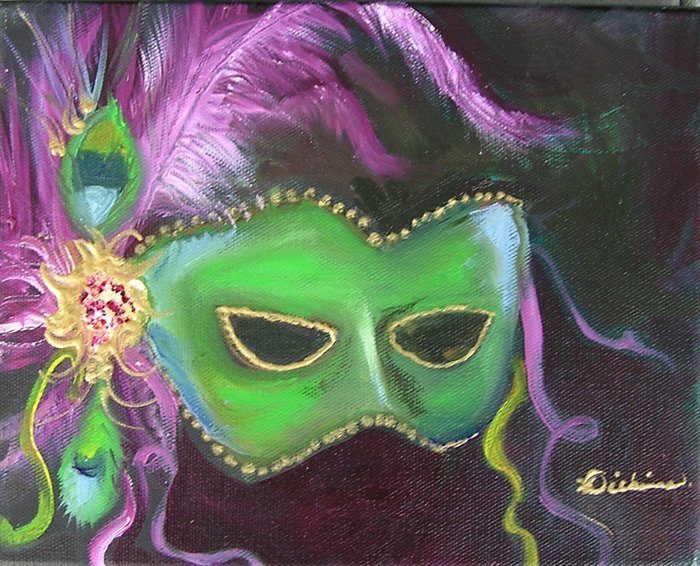 700x566 Mardi Gras Paintings - Mardi Gras Mask Painting