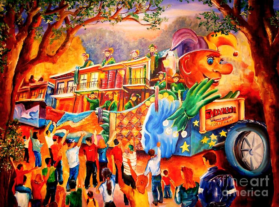 900x669 Mardi Gras With Endymion Painting By Diane Millsap - Mardi Gras Painting