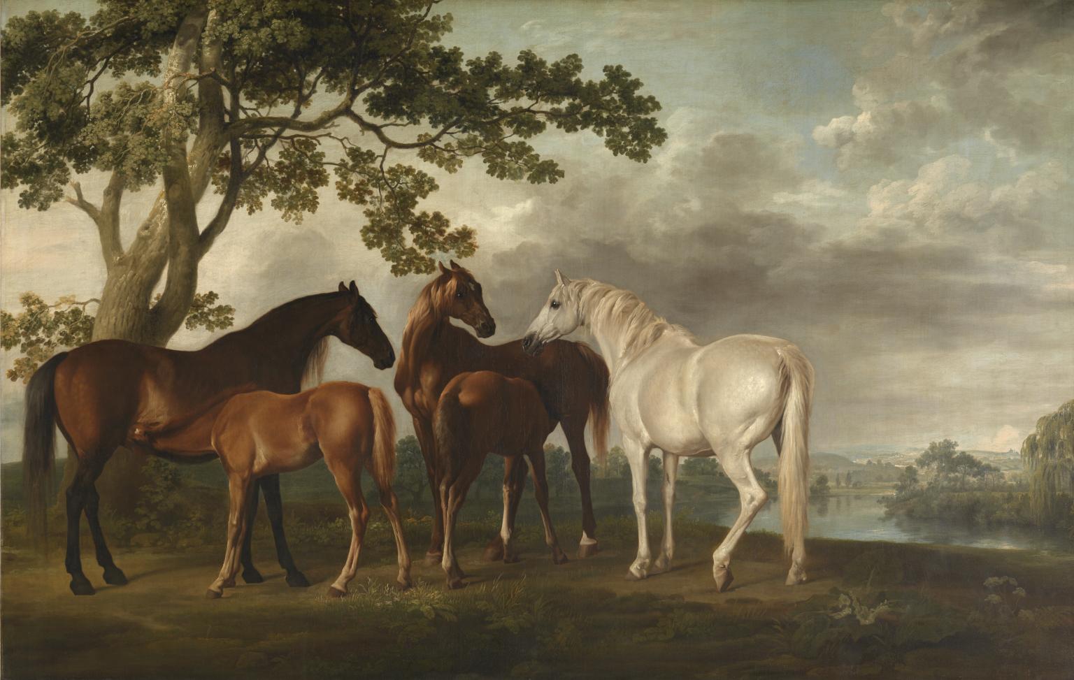 1536x973 Mares And Foals In A River Landscape', George Stubbs, C.1763 8 Tate - Mare And Foal Painting