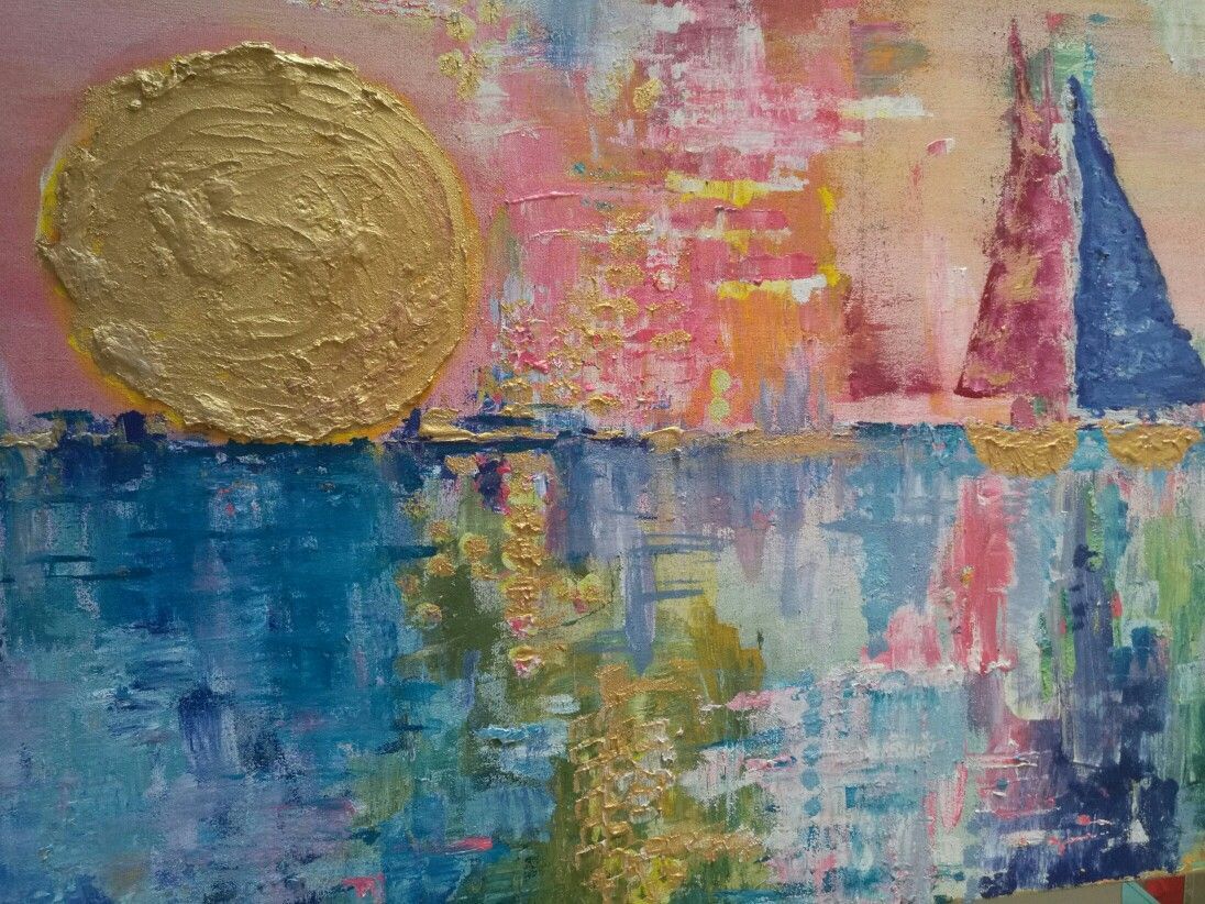 1096x822 Fiona Mares Painting Details Of Golden Painting Accent In 3 D - Mares Painting