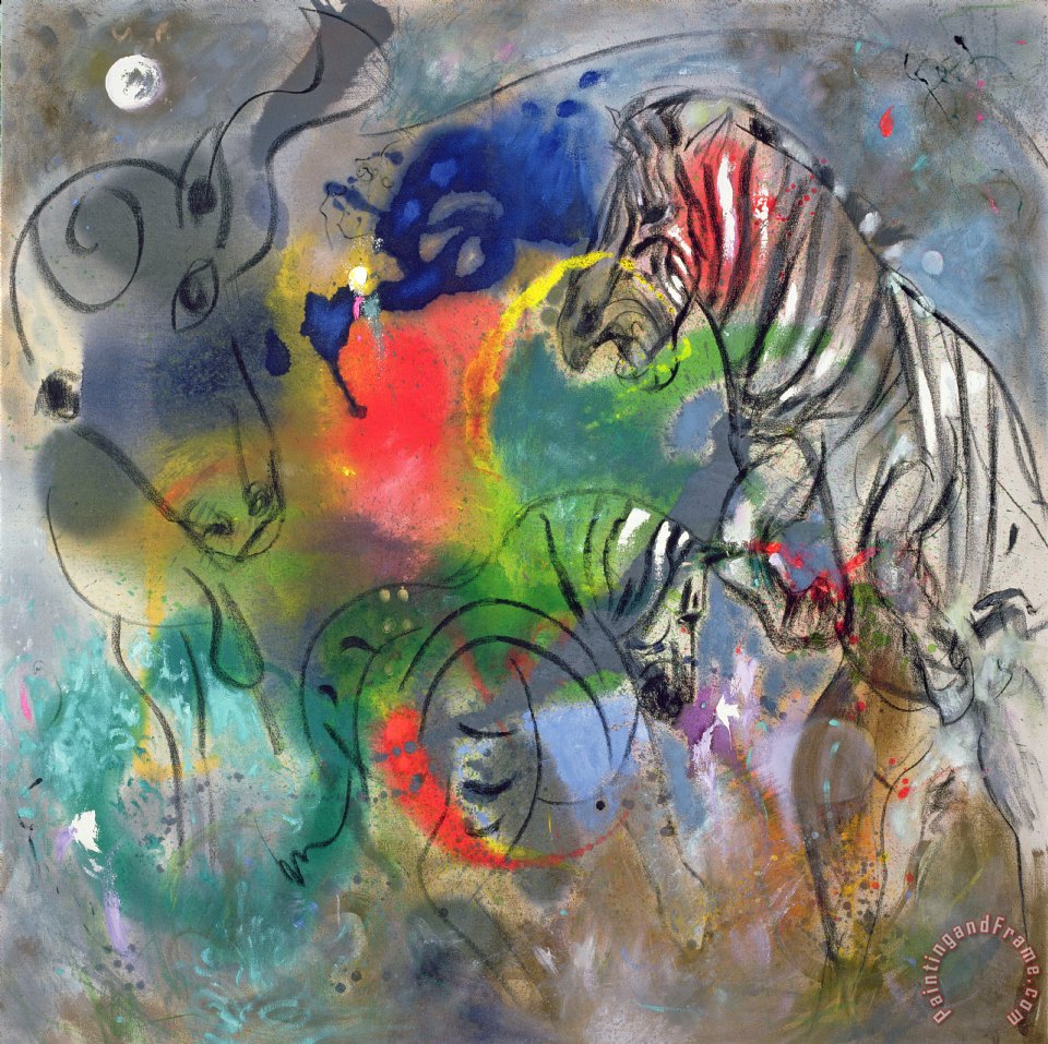960x957 Jane Deakin Zebra Mares Painting - Mares Painting
