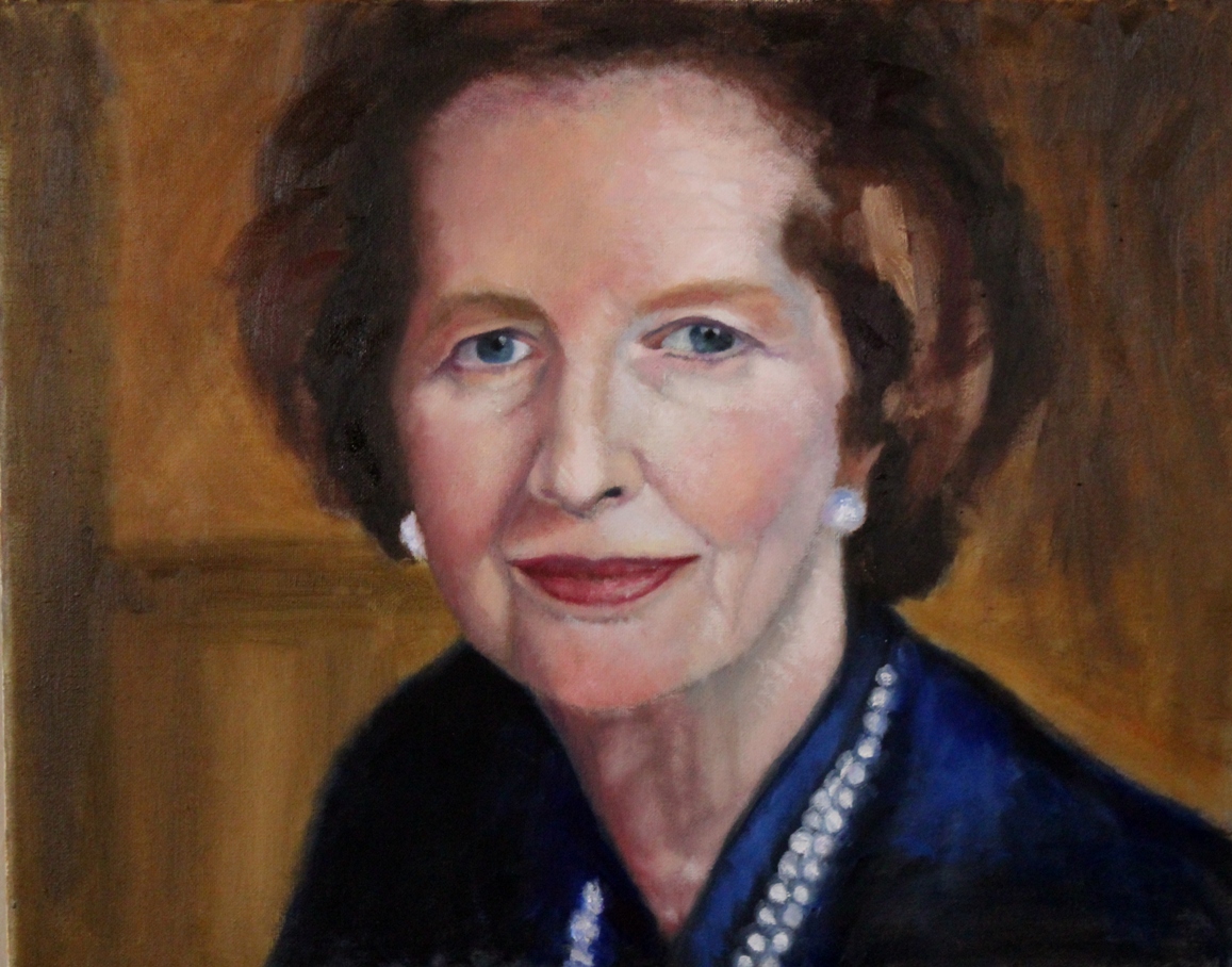 1157x908 Margaret Thatcher Beth West Studio - Margaret Thatcher Painting
