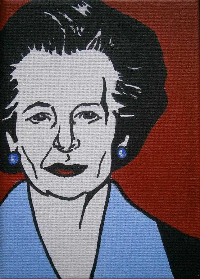 644x900 Margaret Thatcher Painting By Neal Crossan - Margaret Thatcher Painting
