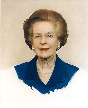 300x366 Richard Stone, Royal Portrait Painter - Margaret Thatcher Painting