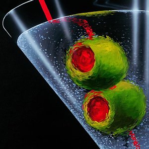 300x300 Martini Glass Paintings Fine Art America - Margarita Glass Painting