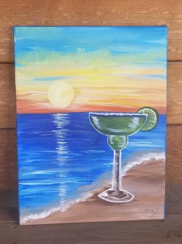 372x500 Painting Class Margarita Beach Scene Hoopla - Margarita Painting