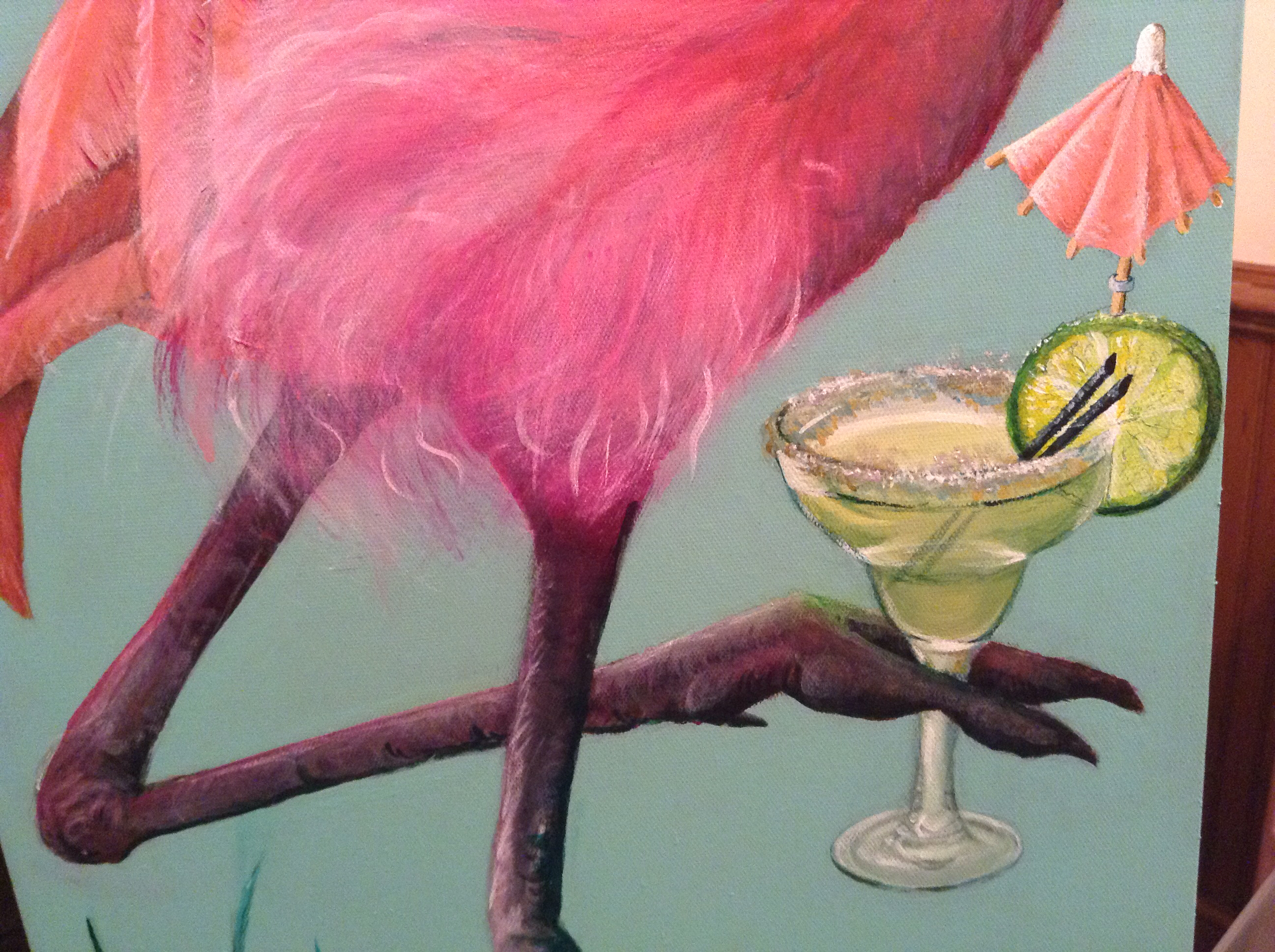 2592x1936 Flamingo Margarita Painting - Margarita Painting