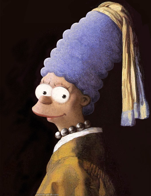 526x684 Marge Simpson Limpfish - Marge Simpson Painting