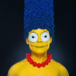 310x310 Marge Simpson Body Paint Shoot Will Leave You Cowering In Fear - Marge Simpson Painting