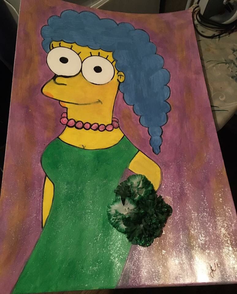 774x959 Marge Simpson Drawing And Painting By Jerrica Brown Jerrica'S - Marge Simpson Painting