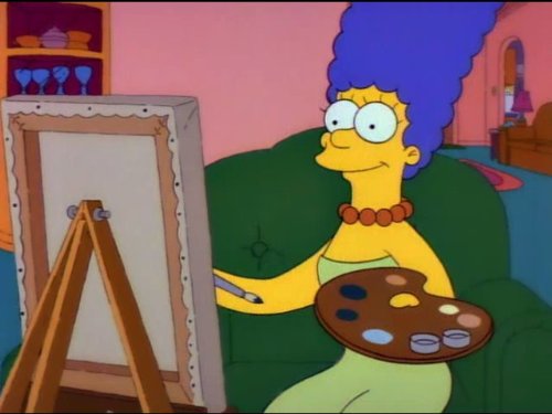 500x375 Marge Simpson Housewife, Mother, Jackie Of All Trades - Marge Simpson Painting