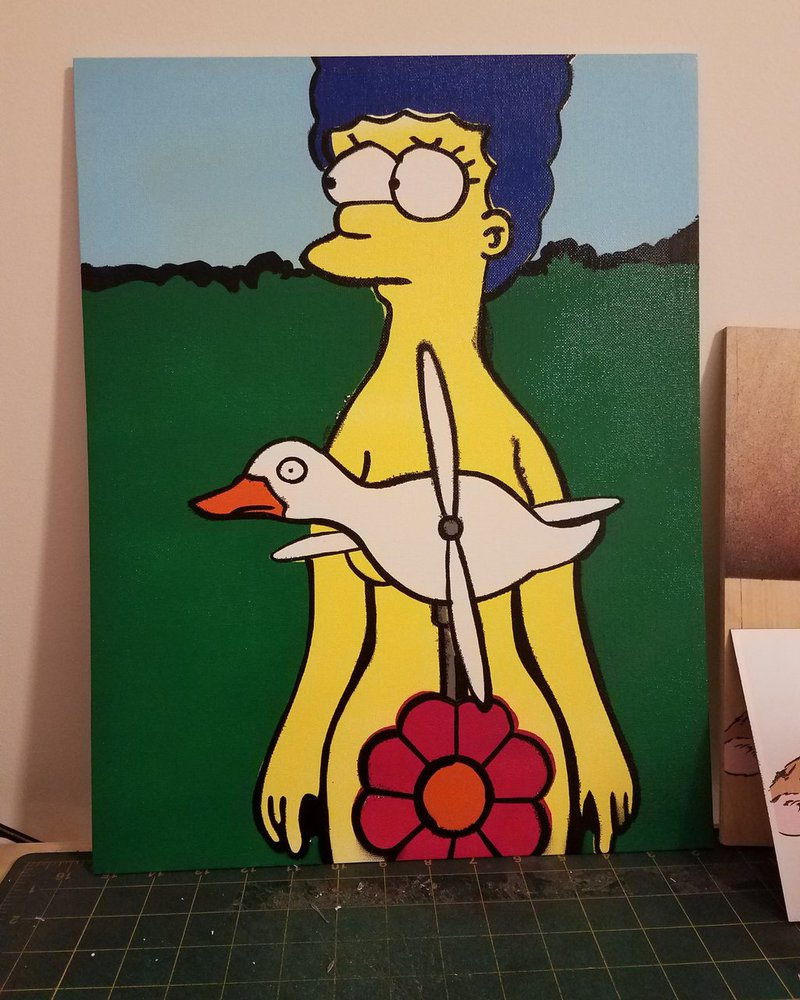 800x1000 Marge Simpson Spray Paint Stencil By Toolowbrow - Marge Simpson Painting