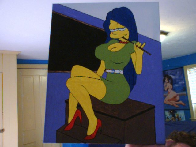 640x480 Painted Marge Simpson By Jeremyz844 - Marge Simpson Painting
