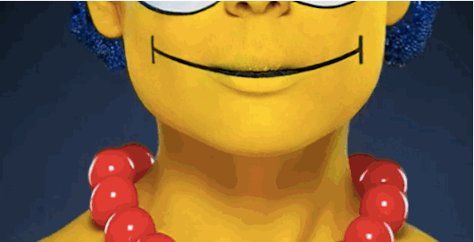 531x271 This Is A Real Life Marge Simpson And It's The Stuff Of All Nightmares - Marge Simpson Painting