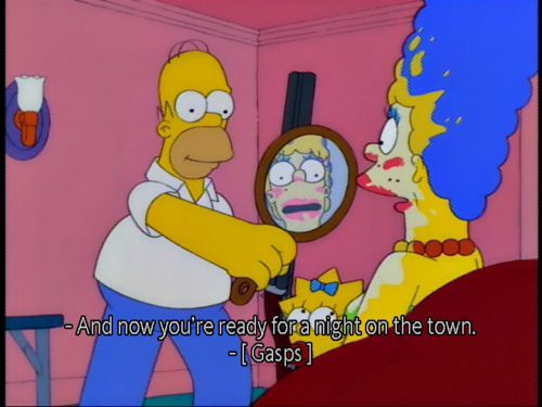 500x375 You Can Be Anything You Wanna Be, Even Marge Simpson - Marge Simpson Painting