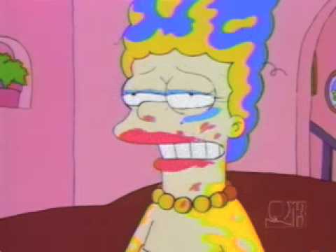 480x360 Homer's Makeup Gun - Marge Simpson Painting