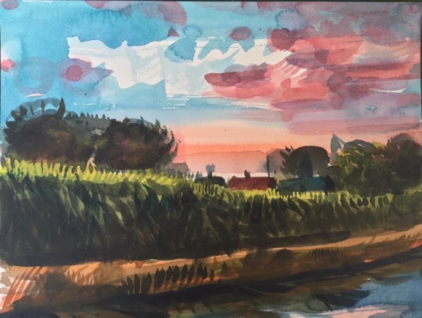 610x460 Gregory Crane Watercolors And Works On Daily Dose - Maria Crane Painting