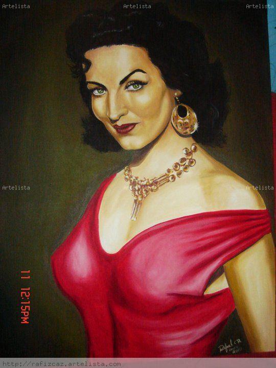 540x720 La Maria Felix Rafael Castillo Ramirez - Maria Felix Painting