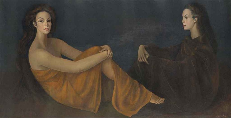 921x470 Las Dos Double Portrait De Felix By Leonor Fini On Artnet - Maria Felix Painting