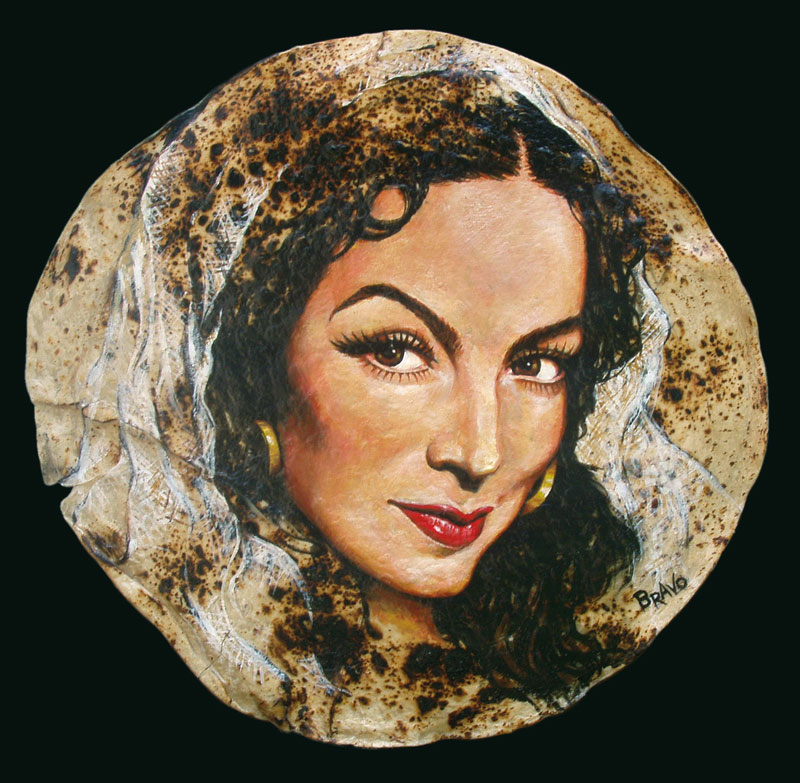 800x783 Maria Felix Joe Bravo Chicano Art - Maria Felix Painting