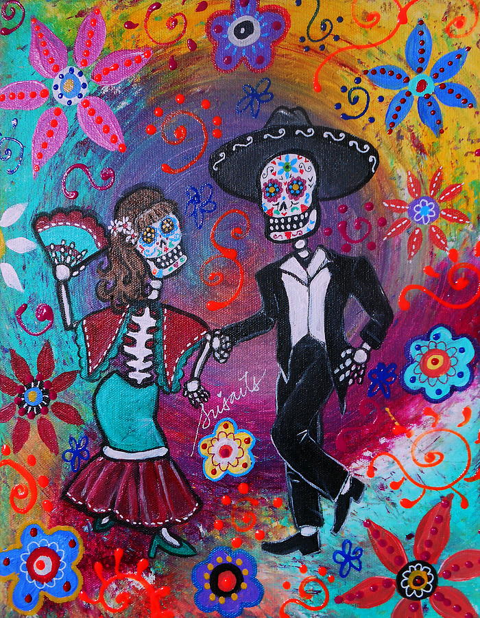 700x900 Mexican Couple Bailar Dancers Mariachi Painting By Pristine - Mariachi Painting