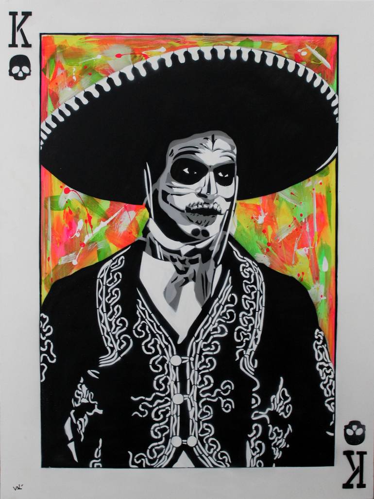 770x1027 Saatchi Art King Mariachi Painting By Lenud - Mariachi Painting