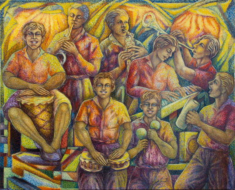 768x620 Julio Susana - Mariachi Painting