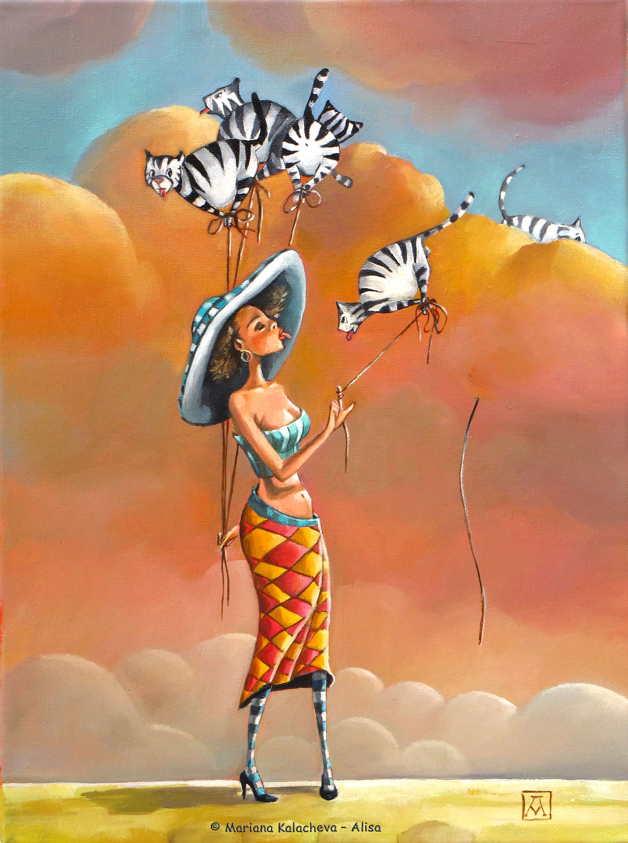 1267x1700 To Tame A Kitty - Mariana Painting