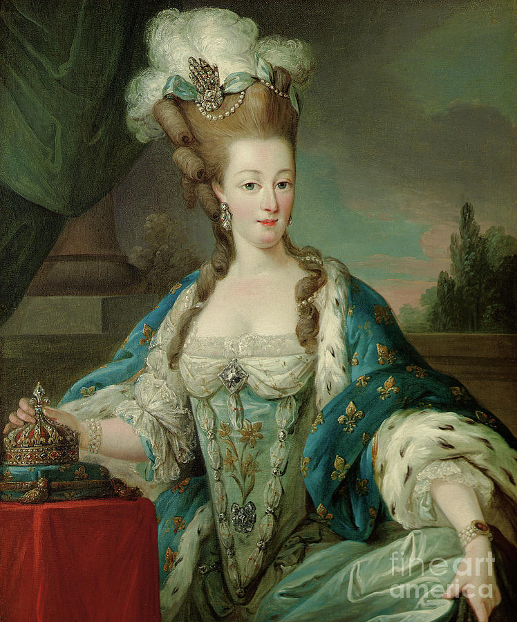 748x900 Portrait Of Marie Antoinette, Half Length, In Coronation Robes - Marie Antoinette Painting