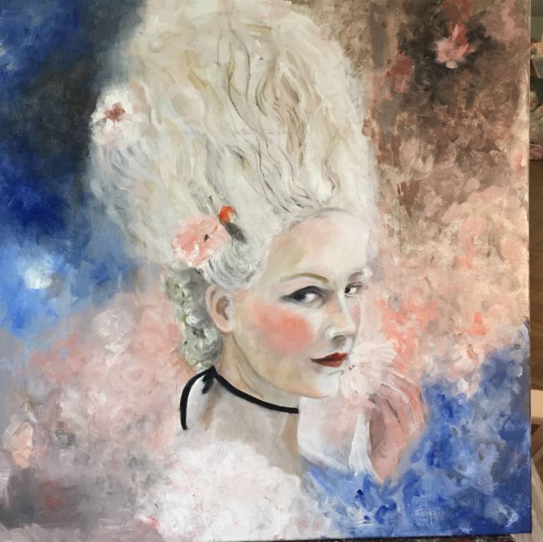 770x768 Saatchi Art Marie Antoinette Painting By Ayala Borten - Marie Antoinette Painting