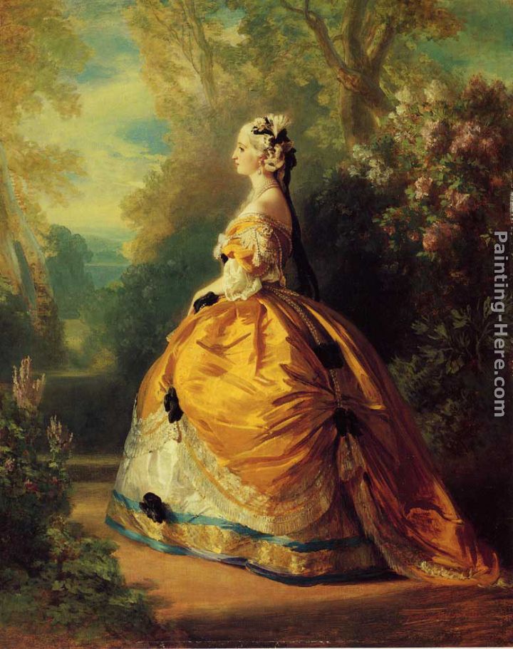 720x911 Franz Xavier Winterhalter The Empress Eugenie A La Marie - Marie Antoinette Painting