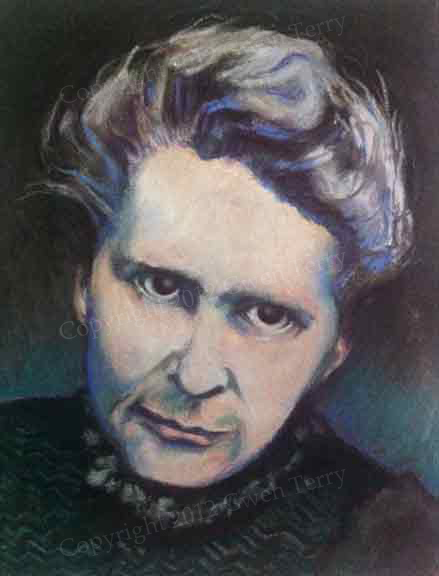 439x576 Scientific Portraits - Marie Curie Painting
