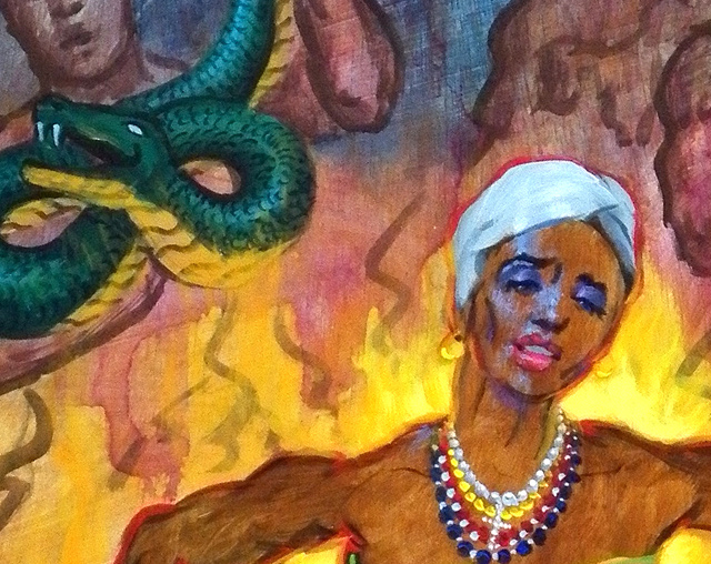 640x508 Marie Laveau And Baron Samedi Sold - Marie Laveau Painting