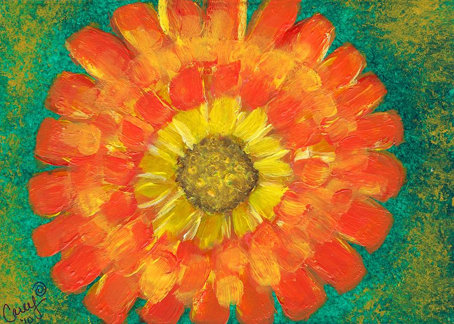 900x642 Ray Of Sunlight Marigold Painting By Carey Waters - Marigold Painting